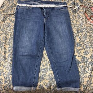 Talbots Dark Blue Ankle Girlfriend Jeans